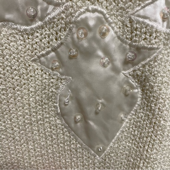 Vintage 80s Cream Knit Sweater Women’s Large - Picture 3 of 9